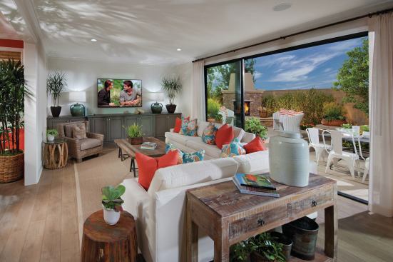 Part of a master-planned community in Orange County, Calif., William Lyon Homes’ Whistler at Pavilion Park features three, two-story designs for single-family, detached homes. Designed in the spirit of eclectic Americana architecture, the homes range from 2,336 to 2,896 square feet with up to five bedrooms. Wide rear yards and extra-large garages round out the plans. 