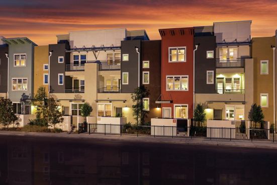 Selling from the low $300,000s, the Contempo in Escondido,Calif., near San Diego is a collection of townhomes of up to 1,604 square feet and up to three bedrooms and a den. The attached homes also feature two-car, side-by-side garages and exterior patios or decks. 