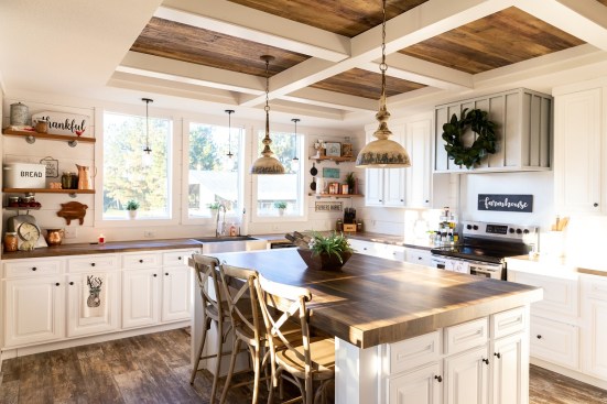A recent off-site built home design, The Lulamae, features the popular farmhouse style.
