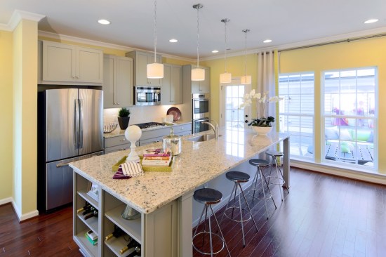Townhouse model at Grapevine Ridge in Clarksburg for Miller & Smith