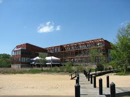 The Philip Merrill Environmental Center, which opened in 2001, is one of the world's most energy-efficient buildings, incorporating natural elements into a fully functional workplace which has minimal impact on its bay- and creek-front surroundings.