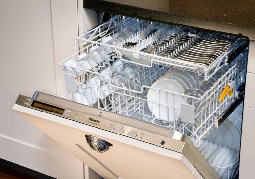 Miele.  The G2872 is classified as a CEE Tier 1 dishwasher, exceeding current Energy Star standards. The appliance uses as little as 1.1 gallons of water in its eco programs and 4.96 gallons in normal wash programs. Sensors help increase water efficiency by measuring the turbidity or clarity of the water and then adapting water consumption, program duration, and wash temperatures based on the level of soiling. 800.843.7231. 
www.mieleusa.com.