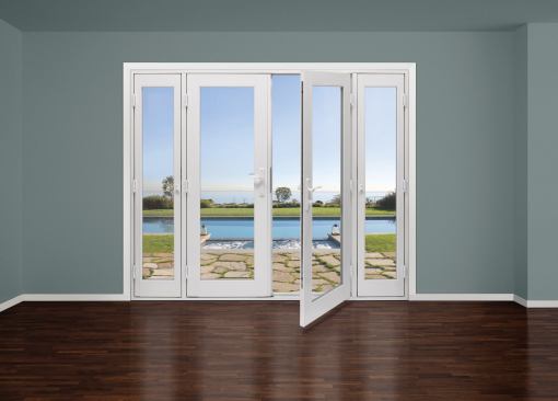 Milgard. The Tuscany series vinyl swinging patio door features an aluminum sub-frame for added stability, the company says, a heavy-duty astragal that protects against extreme weather, and mitered and welded panels to eliminate water infiltration. The doors come in more than 30 single- and multi-panel configurations with fixed or operable sidelites. Three-point stainless steel locking hardware is standard. www.milgard.com. –K.T.