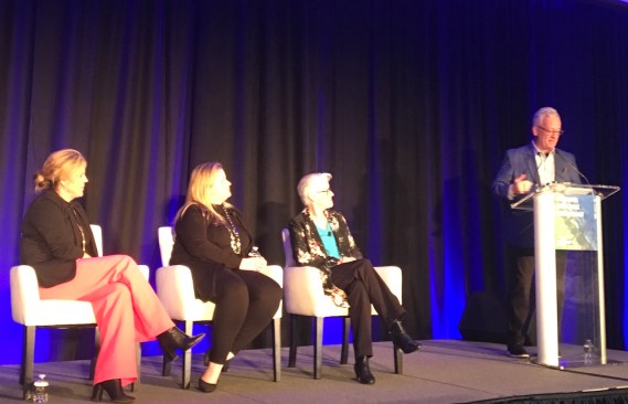 [left to right] Mollie Carmichael, principal, Meyers Research; Paige Shipp, regional director-DFW, Metrostudy; Mary Kay O'Brien, Insights Director, Zillow Group, and session moderator Tim Sullivan, managing principal, Meyers Research.