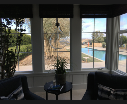 Canyon views' timeless value are shaped by the mix of elegant old olive trees and a ultra cool pool treatment.