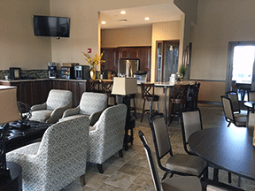 Activities are organized inside the Esplanade amenity center.