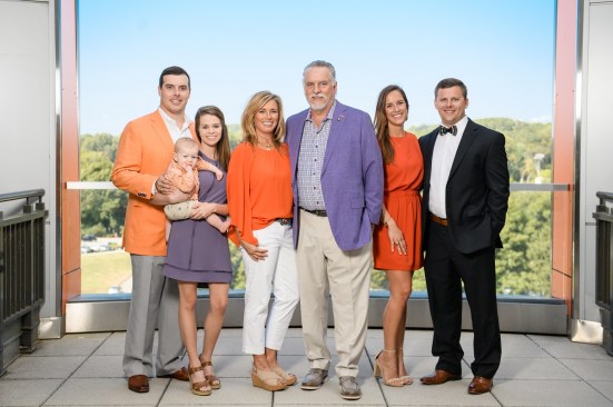 The Nieri family was recognized for their generous gift during an event at Clemson University.