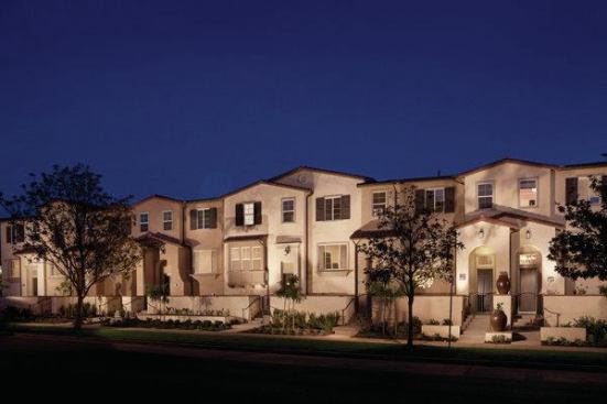 The townhomes of Mosaic Walk in Alhambra, Calif., offer up to 1,673 square feet of living space, with three bedrooms and two and one-half bathrooms in a Spanish architectural style.