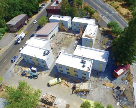 Oma Village a HomeAid project in Novato located in Marin County, Calif. provides housing for 14 formerly homeless families.