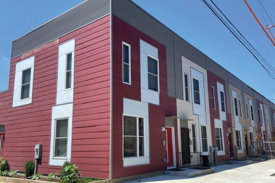 Habitat for Humanity Philadelphia's recent Oxford Green community features 20 affordable homes, each with three bedrooms and one-and-a-half baths, in North Philadelphia. The project is topped with green roofs for stormwater management.