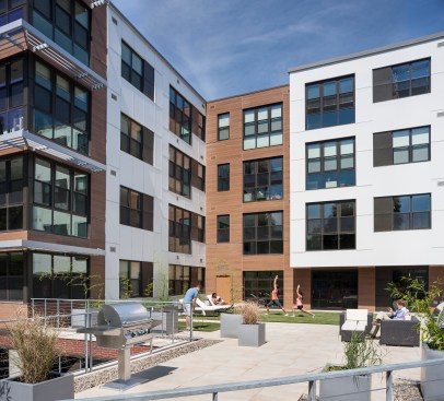 The rental units are aimed straight at working professionals who need to be near theGreen Line on Boston's T.