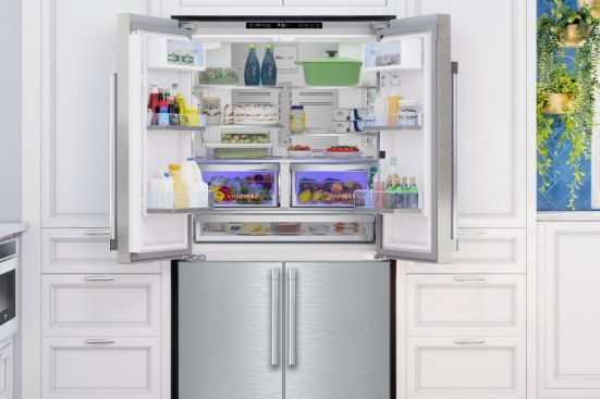 Beko French Four-Door Refrigerator with HarvestFresh.