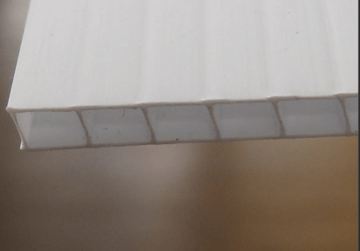 Coroplast is a sheet product that has continuous parallel flutes along its length. In a 3/8-inch thickness, it can be used to form an excellent rainscreen.