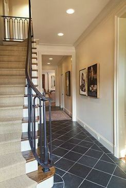 Wills removed the casings on the doorways for a cleaner, lighter look.