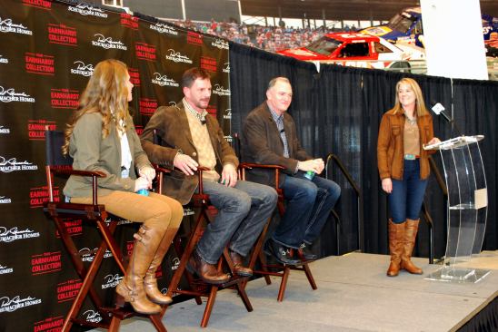 Kerry and Rene Earnhardt and Paul Schumacher at the NASCAR Hall of Fame.