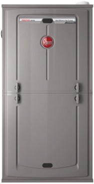 The R98V Prestige series Modulating Upflow gas furnace helps homeowners save energy and money.
