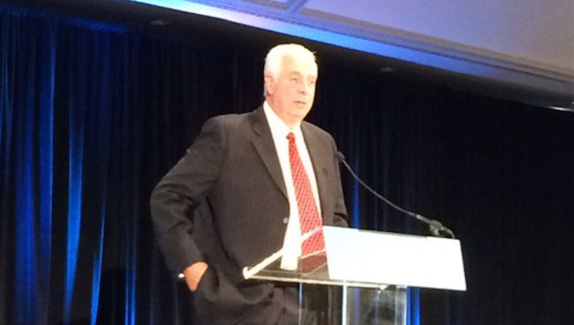 Former U.S. Congressman from Illinois, Marty Russo addresses AHF Live! conference in Chicago.