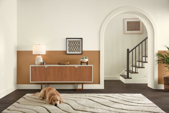 Rustic Oak – A warm shade, reminiscent of copper, creates a space for people to feel protected and comforted.