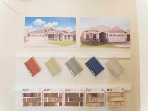 Samples inside the Betenbough Homes Sales Center
