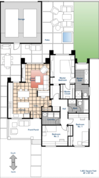 Right-size home at 1,480 square feet, designed by the author Sam Rashkin