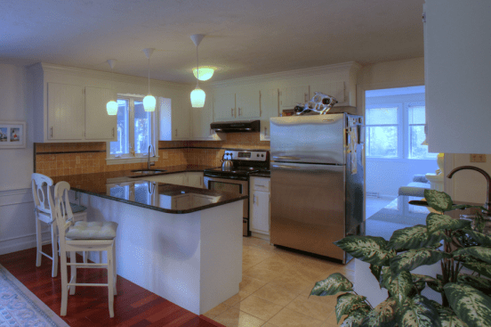 Ambient. Pendants can be used in concert with a flush-mount light.