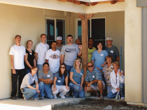 Denova Homes employees on a "care day"