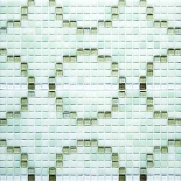 SICIS PixALL is a glass mosaic collection that composes images in a way similar to how a computer creates them. Various colors and sizes are available. 
www.sicis.com