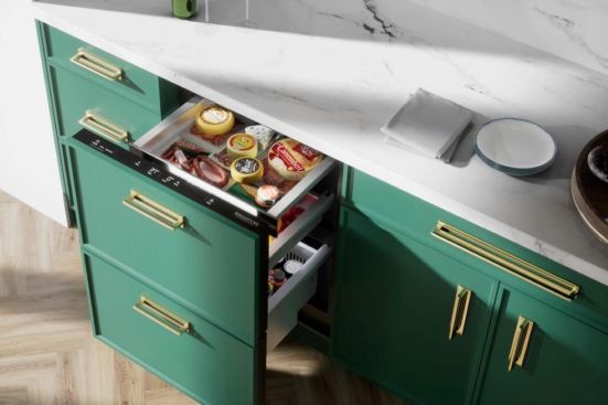 Built-in, smart and multi-use appliances, like the Signature Kitchen Suite Undercounter Convertible Refrigerator/Freezer drawers, are highly functional as homeowners spend more time in the kitchen post-pandemic.