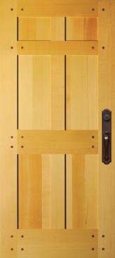 Simpson Doors  The problem with wood doors is obvious—warping, buckling—but the company’s Nantucket Collection aims to fix that. The doors combine hardy weather-resistant black locust or Nootka cypress and a modified mortise-and-tenon construction technique that includes a floating mortise-and-tenon with face-driven pins to eliminate stile and rail separation. It has a Design pressure ratings of 50. 
www.simpson.com.