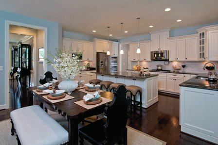 Inside the four-bedroom Colton model at Scotts Run in McLean, Va., buyers may opt for 3.5 to 6.5 bathrooms, a sunroom, and a basement-level media room, rec room, den, and bedroom. The single-family home’s size ranges from 4,052 to 7,357 square feet, depending on the buyer’s options. 