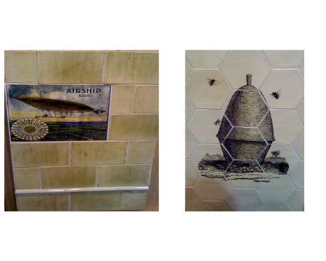 Tempest Tileworks  Technical tiles are all the rage right now, but some consumers still want a decorative on a backsplash or in the bath. These tiles feature a clay body and silk screen images that are glazed before firing. Crackle and non-crackled glazes are available. 
www.tempesttileworks.com.