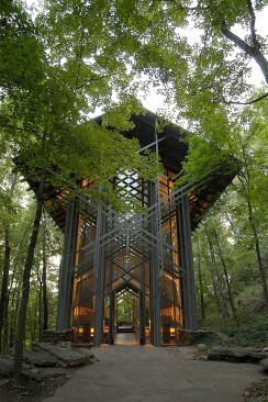 Thorncrown Chapel, Eureka Springs, Ark., by Fay Jones. Chosen by 
Cutler Anderson Architects.