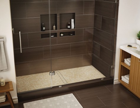 Best Bath Product
The Center Redi Trench from Tile Redi USA is a one-piece shower pan with integrated splash walls and a fully molded-in linear trench and center drain. The leakproof, pre-pitched trench is designed for easy installation, with various sizes and single-, dual-, and triple-curb options available. With a tileable top, consumers can apply coordinating floor tiles of any material to the surface; the trench is offered with a tileable top for a seamless appearance, or a non-tiled solid or grate top in chrome or nickel.