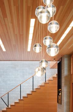 PENDANT LIGHTING

Bocci 14.14 series pendant lights combine a modern aesthetic with energy savings. Hand-cast glass pendants, measuring 4 inches in diameter, deliver unique illumination and can be shaped in square, rectangle, or round canopy configurations in differing sizes and dimensions. The pendants fit both xenon lamps (10 watts; 20,000 hour lamp life) or proprietary and replaceable LEDs (1.5 watts; 50,000 hour lamp life). 604.639.5185. www.bocci.ca.

