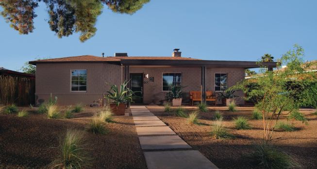 Project: Elm Street Renovation, Phoenix 
Size: 1,580 square feet (including guest house) 
Price: $240,000 
Completed: November 2009 
Certification: ANSI National Green Building Standard-Emerald 
HERS Rating: 65 
Builder/Architect: Green Street, Phoenix