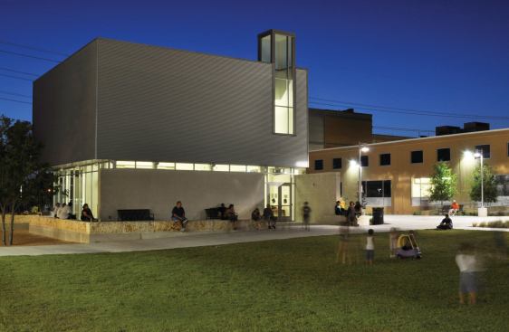 View of chapel from the east, over the event lawn