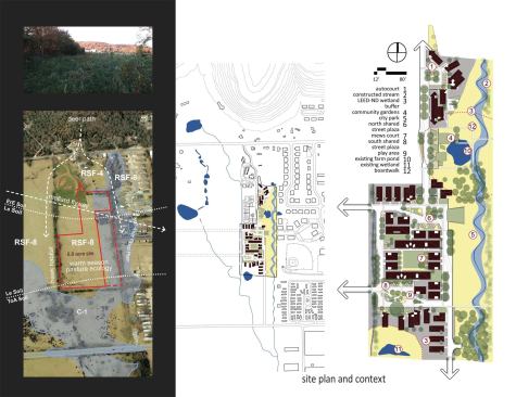 The neighborhood site plan and context.

