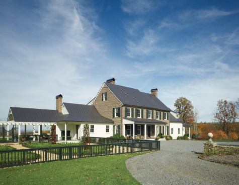 A custom home in The Plains, Va., built by ILEX Construction & Woodworking and maintained by ILEX Services. Architect: Barnes Vanze Architects.