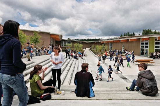 Mahlum Architects specified SIPs in its design for Finn Hill Middle School in Kirkland, Wash. The bulk of the construction for the 116,000-square-foot facility was completed in one year.