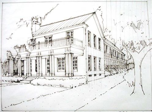 In Bay St. Louis, Miss., an arts community of 8,000 residents, nearly 90 percent of the buildings were damaged. The design team envisioned rows of sturdy beachside buildings (left top) that serve as buffers for the smaller, less expensive structures behind them. It also proposed reconstructing the beautiful historic homes along Beach Boulevard and tucking denser buildings to the rear (left bottom).