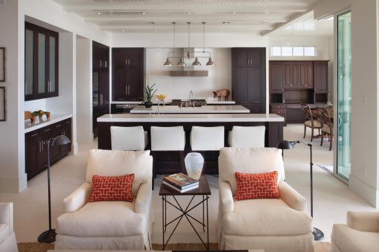 The home’s interiors were kept casual and understated.