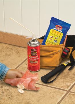 WIPE OFF: Great Stuff Work Wipes clean uncured insulating foam sealants, paint, caulk, and construction adhesives from tools, surfaces, and hands. The disposable wipes feature a textured side for scrubbing and a cleansing side infused with a citrus scent. Dow Building Solutions. 866-583-2583. www.dowbuildingsolutions.com. Booth no. W901.