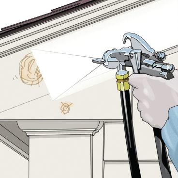 Sealing and Priming: Shellac will block wood extractives—but in outdoor conditions, it needs help. Prime the whole job with a good stain-blocking primer. Then, seal just the knots with three to five coats of shellac. Finally, apply a high-quality top coat of paint for a stain-proof “sandwich.”

