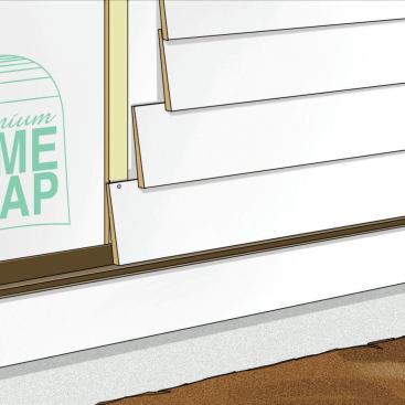 4. Apply the Siding: Wood clapboards are best nailed by hand using stainless steel 5d or 6d siding nails. Break the clapboard joints at the strapping, and remember to end-prime the boards.