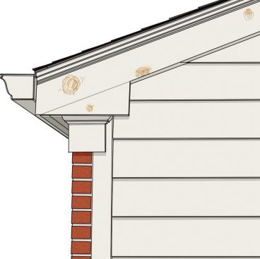 Telltale Bleed-Through: Water-soluble pigments in wood sap migrate through acrylic paint, leaving unsightly spots on the painted wood trim.

