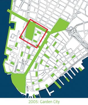 THE ECOLOGICAL CITY

The history of Manhattan, 1660-2200, as envisioned by Field Operations. Until now, development in the city has been driven by economics. But rising sea levels could put ecology in charge. Imagine vegetation shaping development and water commingling with life in the city. Eventually, the southern tip of Manhattan might become its own island with a ring beach at the edge.