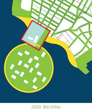 THE ECOLOGICAL CITY

The history of Manhattan, 1660-2200, as envisioned by Field Operations. Until now, development in the city has been driven by economics. But rising sea levels could put ecology in charge. Imagine vegetation shaping development and water commingling with life in the city. Eventually, the southern tip of Manhattan might become its own island with a ring beach at the edge.