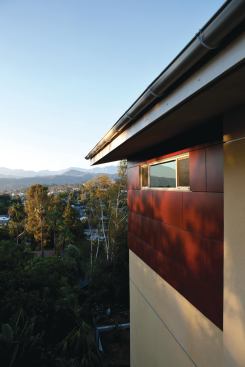 An innovative cladding system consists of 

a rainscreen barrier behind phenolic panels of high-pressure laminate that effectively manages incidental water and delivers a higher level of thermal value. The air space between the rainscreen and the cladding adds an extra insulating barrier; cellulose fiber and thermosetting resins bonded by heat and pressure create a nonporous, insulating panel system. Arpa USA: 212.334.6888. 

www.arpausa.com.
