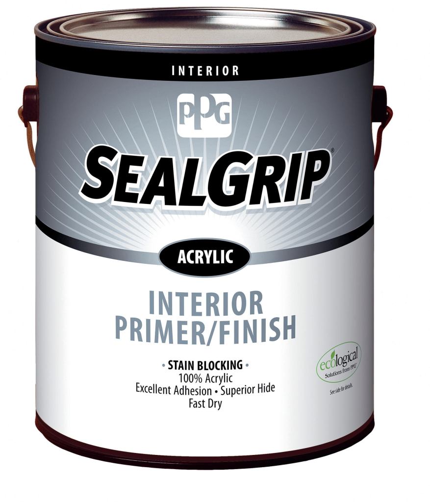 Seal Tight The Seal Grip family now includes a primer/finish for multipurpose interior needs. A low-VOC product, the primer offers good stain-blocking properties, dries in about an hour, and sands easily. It’s also resistant to chips, peels, and blisters, and won’t crack over caulk. It cleans up with soap and water. 
PPG Architectural Coatings. 800-441-9695.
www.ppgpittsburghpaints.com.