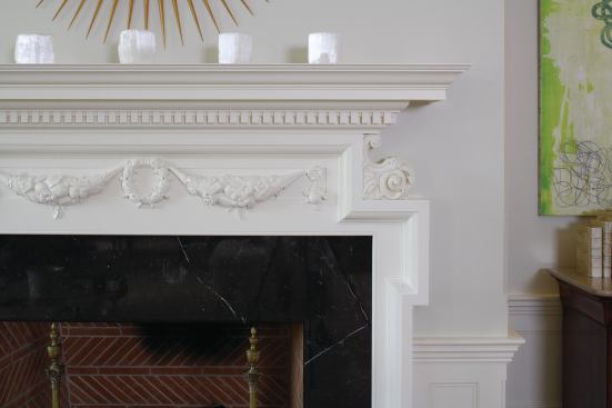 Mantel detail, Irish Georgian residence. Architect: John Milner Architects, Chadds Ford, Pa.